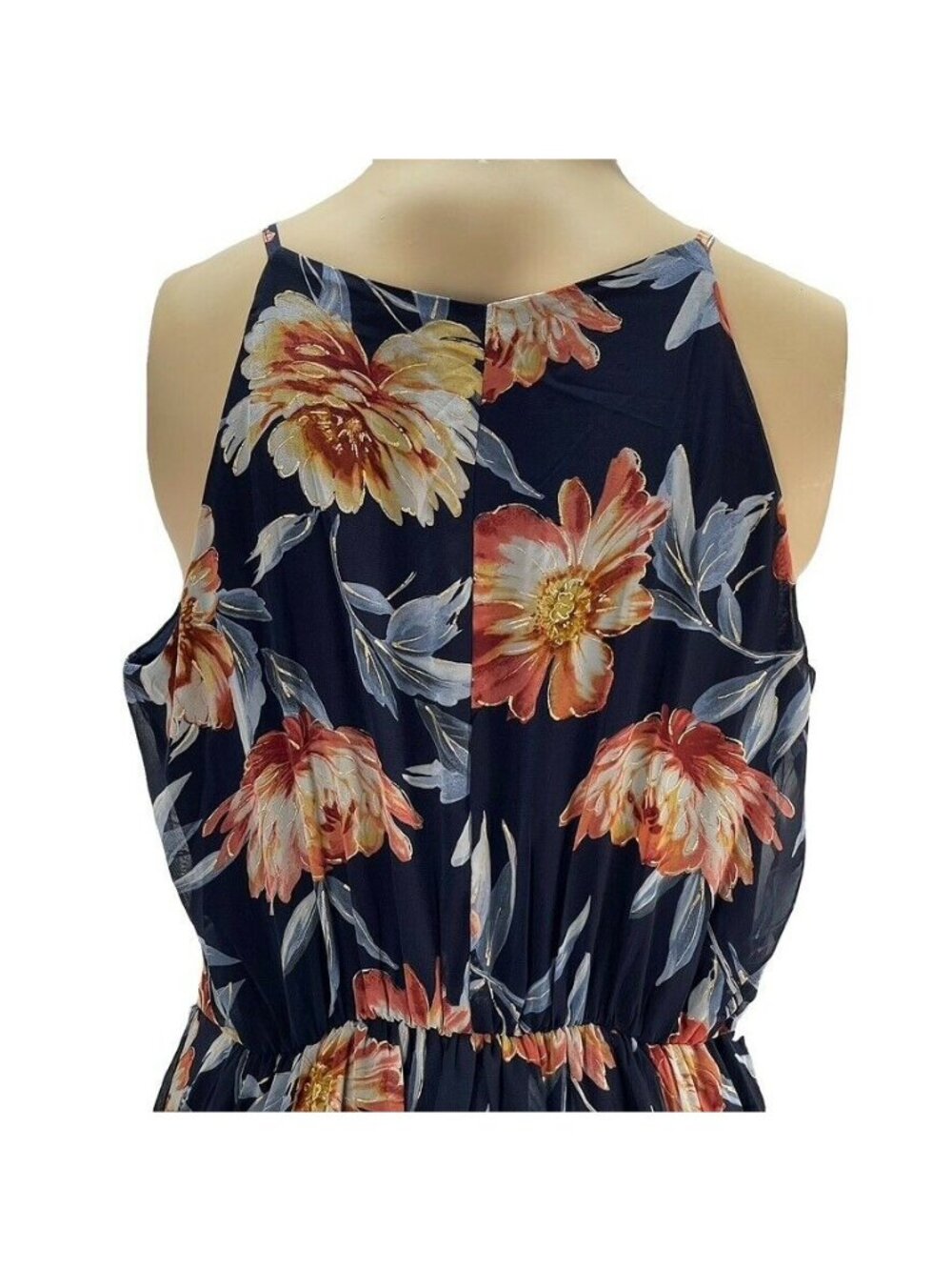 ALEXA B Floral Sleeveless Maxi Dress With Halter Neck - Picture 5 of 10
